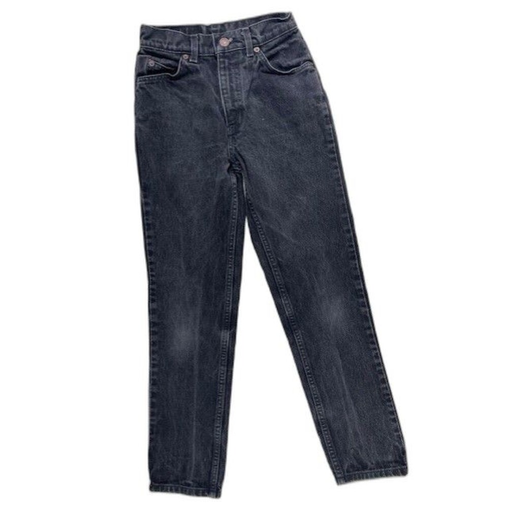 Levi Boys Size 12 Jeans Black Cotton Tapered Leg